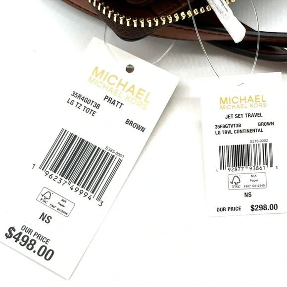 Michael Kors Pratt Large Signature Logo Tote Bag & Large Continental Wallet - Picture 12 of 12